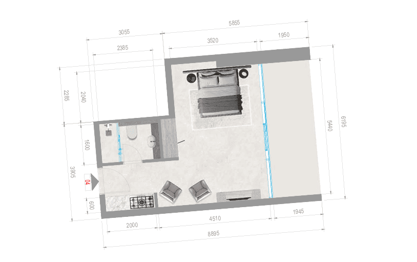 Floor plan Studio