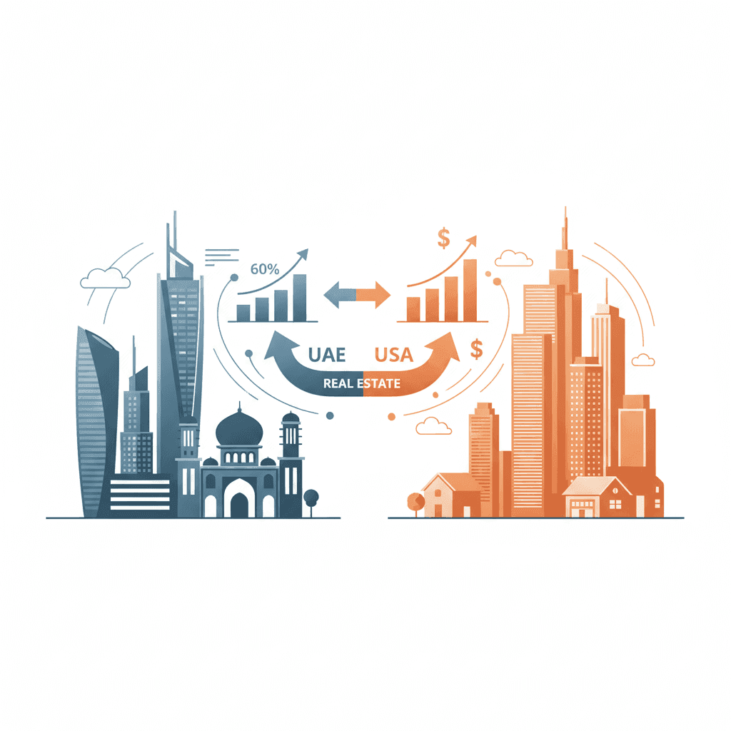 UAE vs USA Real Estate: Net Yields, Taxes, and Visa Benefits Compared